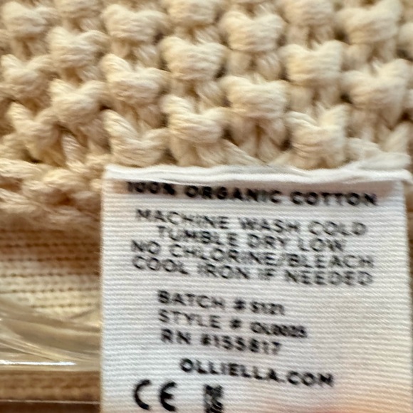 Wares by Olli Ella Women’s Cream Knitted 100% Organic Cotton Button Up Cardigan - Picture 6 of 6